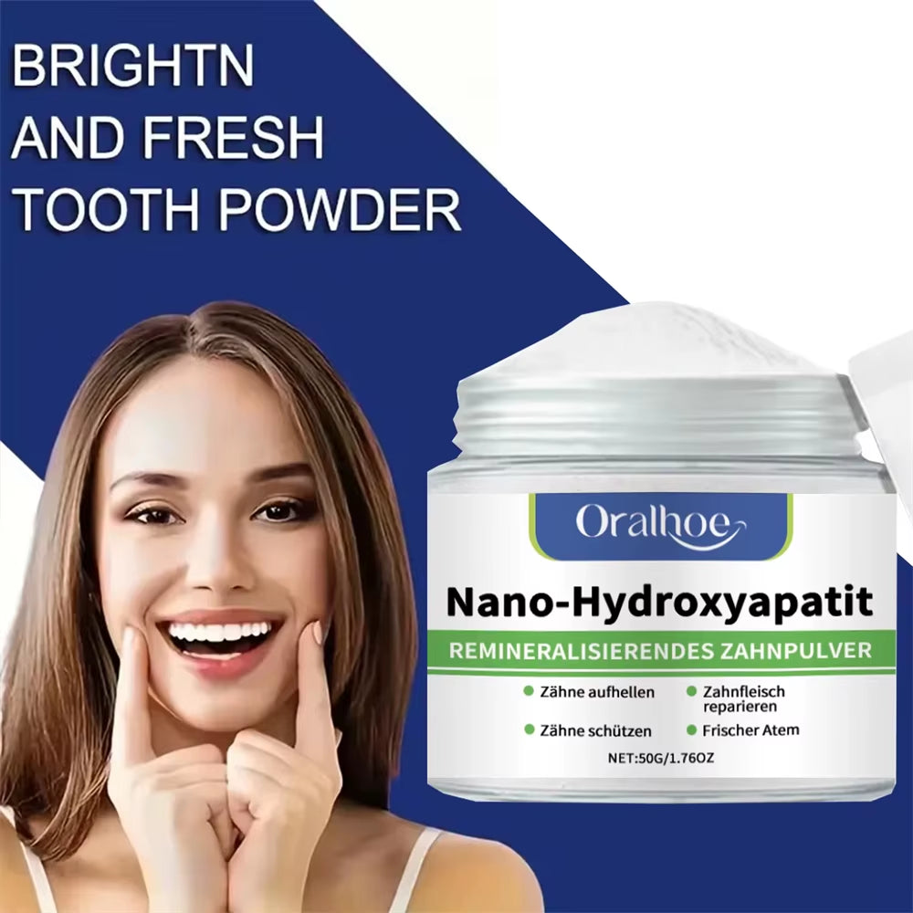 Winter Whitening Tooth Powder with 10% Hydroxyapatite - Remineralizing, Cool Mint, Enamel Repair & Fresh Breath