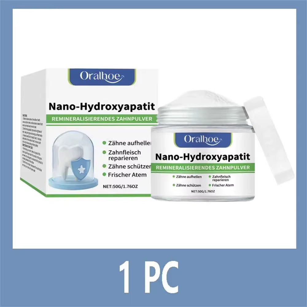 Winter Whitening Tooth Powder with 10% Hydroxyapatite - Remineralizing, Cool Mint, Enamel Repair & Fresh Breath