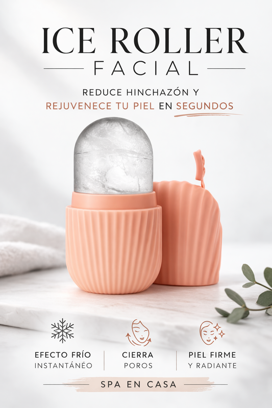 Rodillo Facial de Hielo – Masajeador Facial Refrescante de Silicona