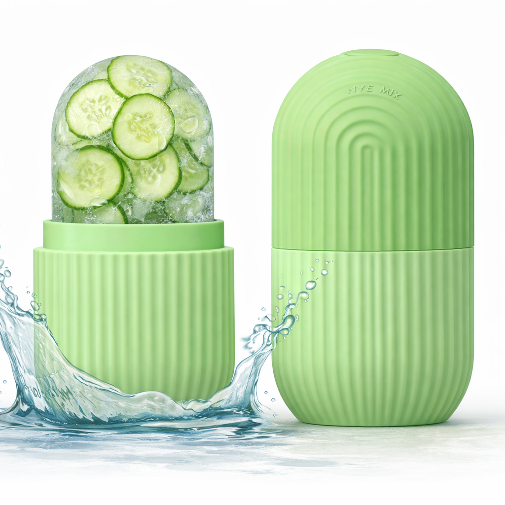 Rodillo Facial de Hielo – Masajeador Facial Refrescante de Silicona