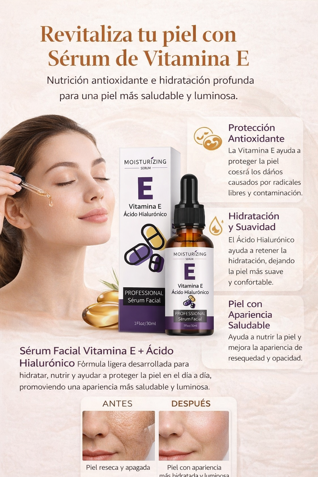 Sérum facial de Vitamina E